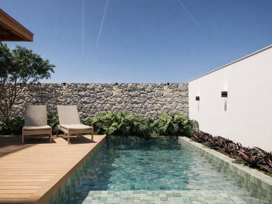 Piscina e deck · casa no Portal dos Lagos